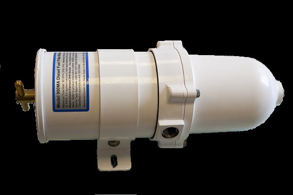 Fuel Filter/Separator with Metal Bowl - 7/8"-14 UNF Ports - Max Flow 341 LPH (90 GPH)