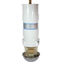 Fuel Filter/Separator with Clear Bowl an Heat Shield - 7/8"-14 UNF Ports - Max Flow 681 LPH (150 GPH