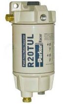 Diesel Fuel Filter (10-micron) with Metal Bowl and Primer Pump- 1/4″ Ports - Max Flow 114 LPH